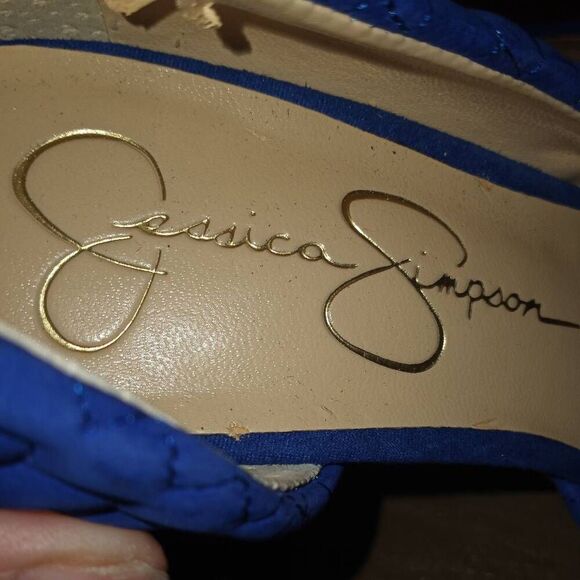 JESSICA SIMPSON COBALT BLUE CALDAS PUMPS SZ.7 EUC. - Picture 7 of 9